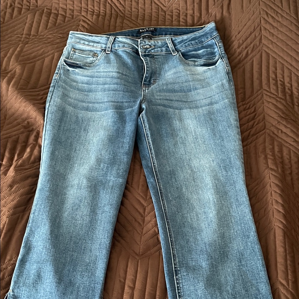 Baccini Light Blue Straight-Leg crops